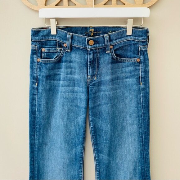 7 For All Mankind Dojo Denim Jeans Blue Sz 27 - Picture 2 of 9